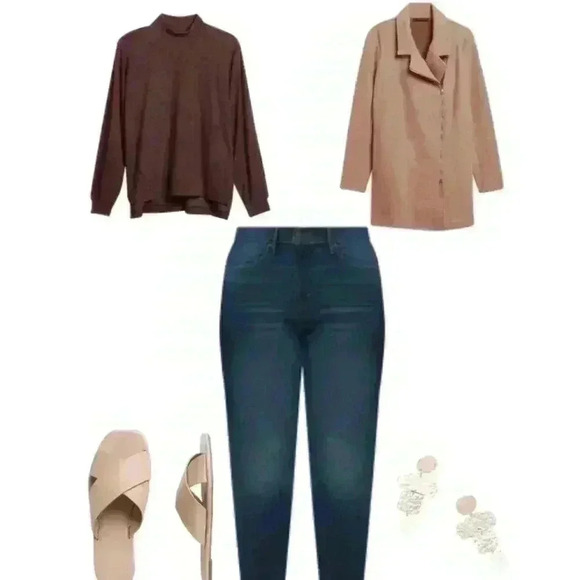 Banana Republic Brushed Marled Mock-Neck Sweatshirt - Picture 3 of 7